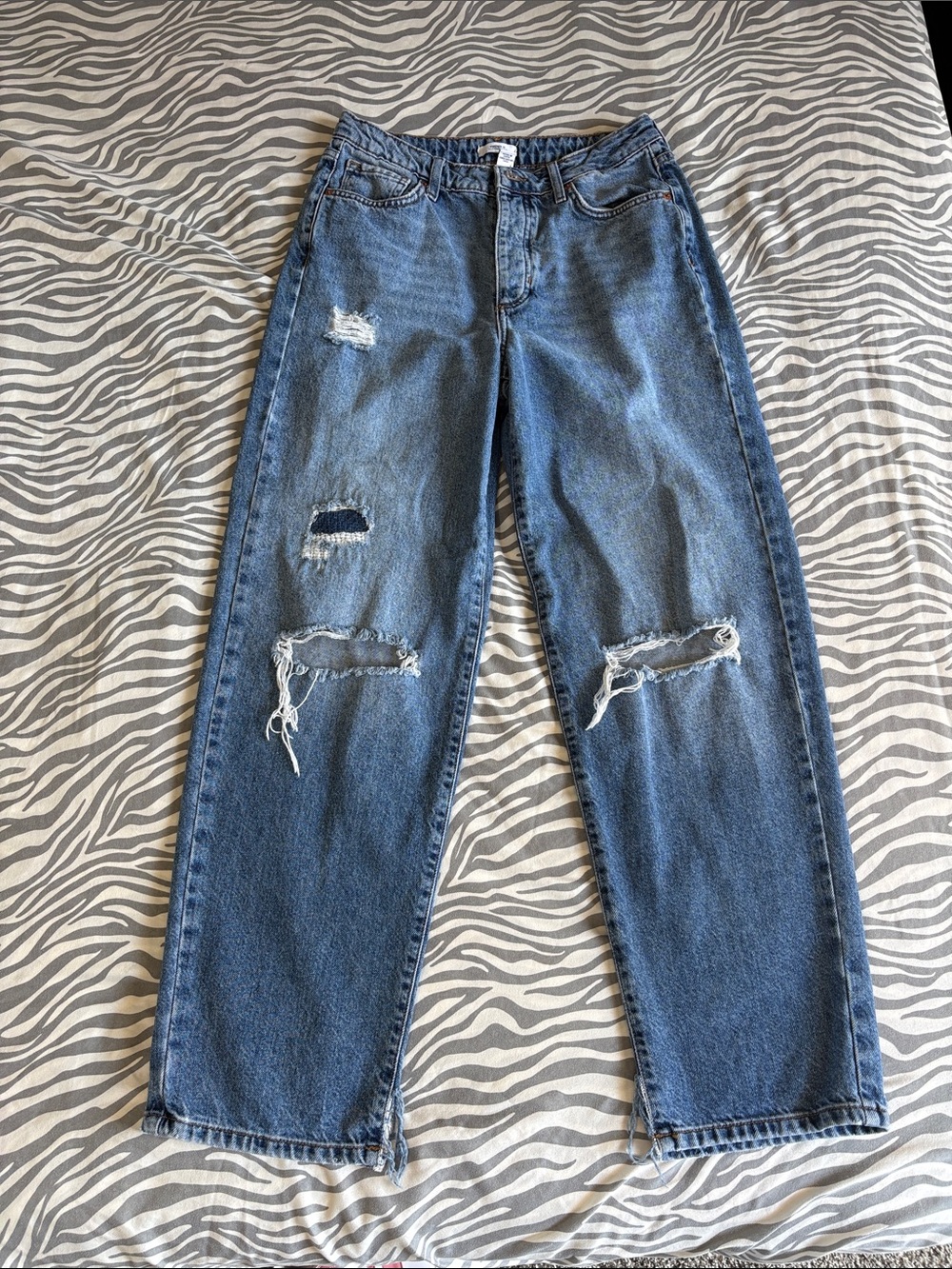 Forever 21 Light Blue Denim Waistband Detail Jeans